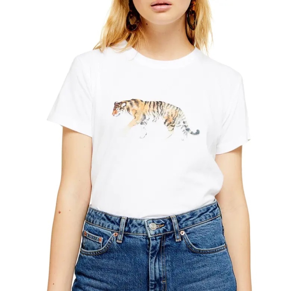 Topshop Tiger Graphic Tee